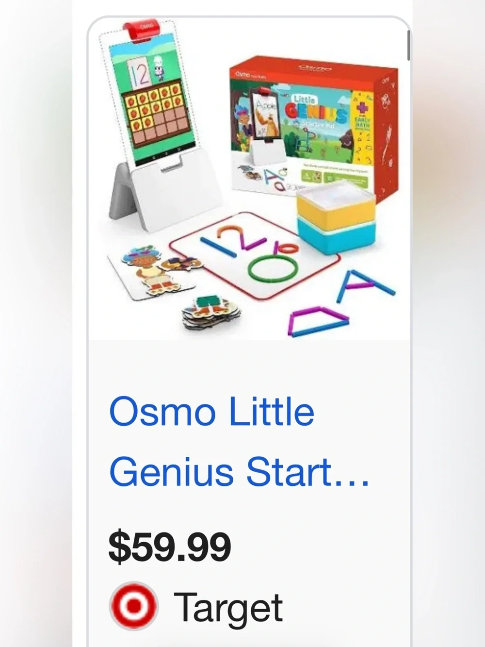 Osmo Little Genius Starter Kit - Colorful Kids Learning Set pairs with iPad